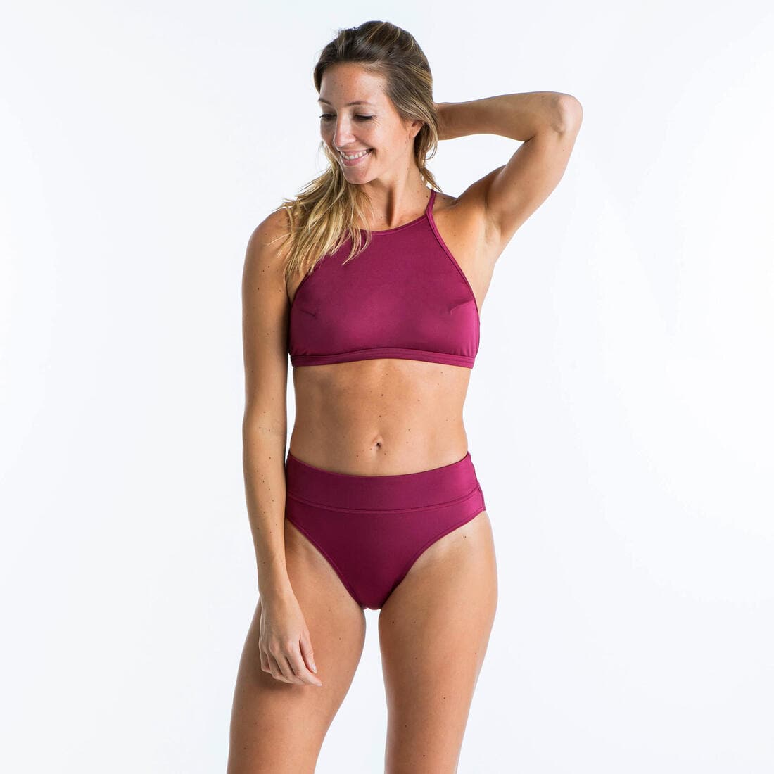 BAS DE MAILLOT DE BAIN DE SURF FEMME TAILLE HAUTE GAINANTE NORA