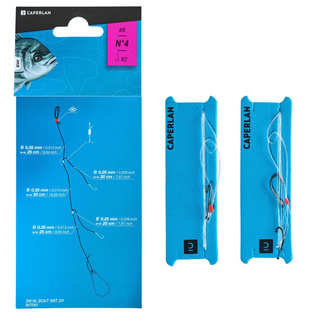 Bas de ligne PÊCHE RL LEDGERING KNOTS 2H N°4 x2 pêche en mer