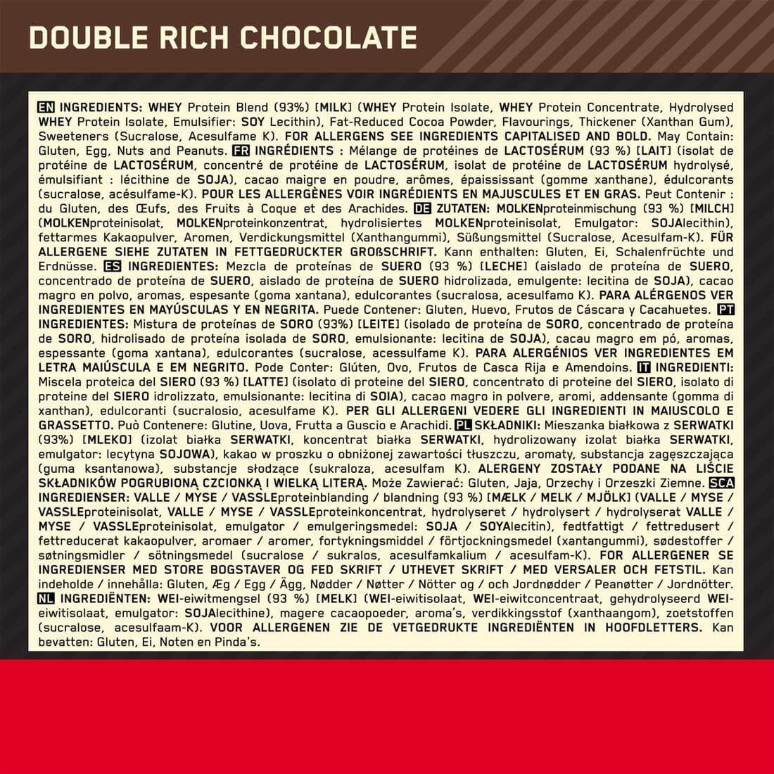 Proteine whey gold standard double rich chocolat 2,2kg