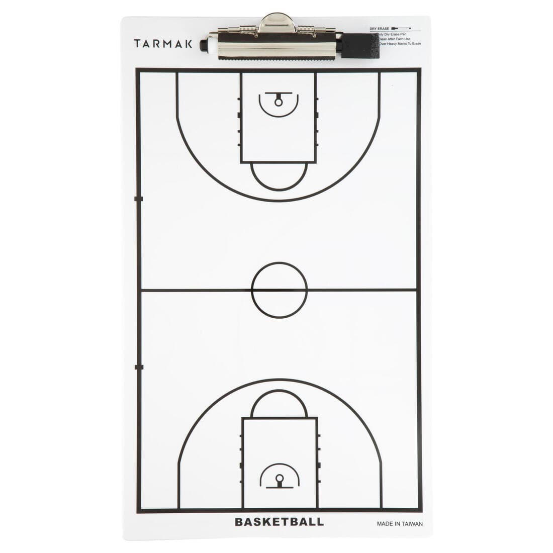 Tablette d'entraîneur de basketball Tarmak avec feutre effaçable.