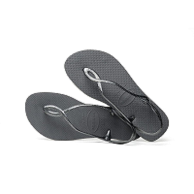 TONGS FEMME HAVAIANAS LUNA STEEL GREY Decathlon Reunion