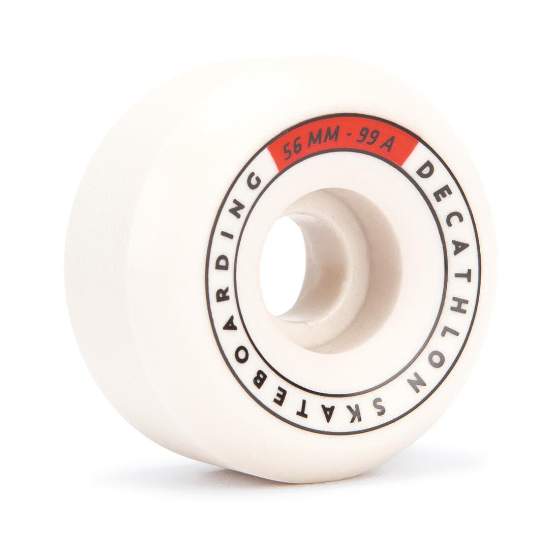 JEU DE 4 ROUES DE SKATEBOARD COULEUR IVOIRE FORME CONIQUE TAILLE 56mm, 99A.