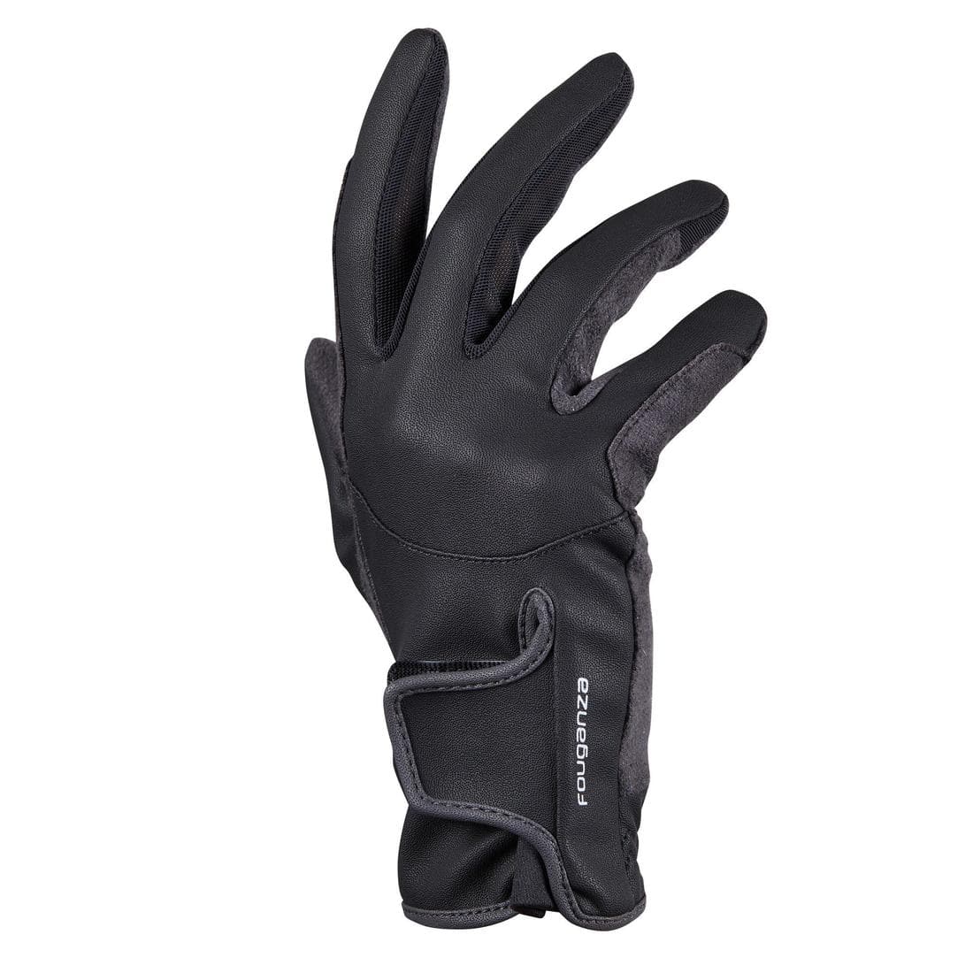 Gants équitation enfant 500 noir et