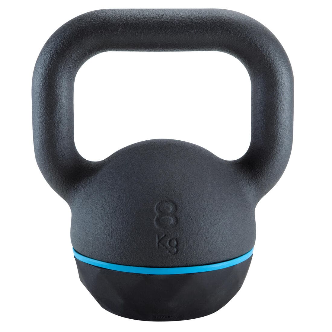 Kettlebell en fonte et base caoutchouc - 8 kg