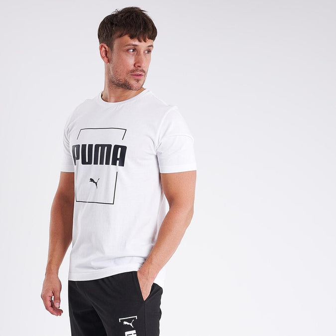 





T-shirt fitness manches courtes droit col rond coton homme - Active blanc, photo 1 of 8
