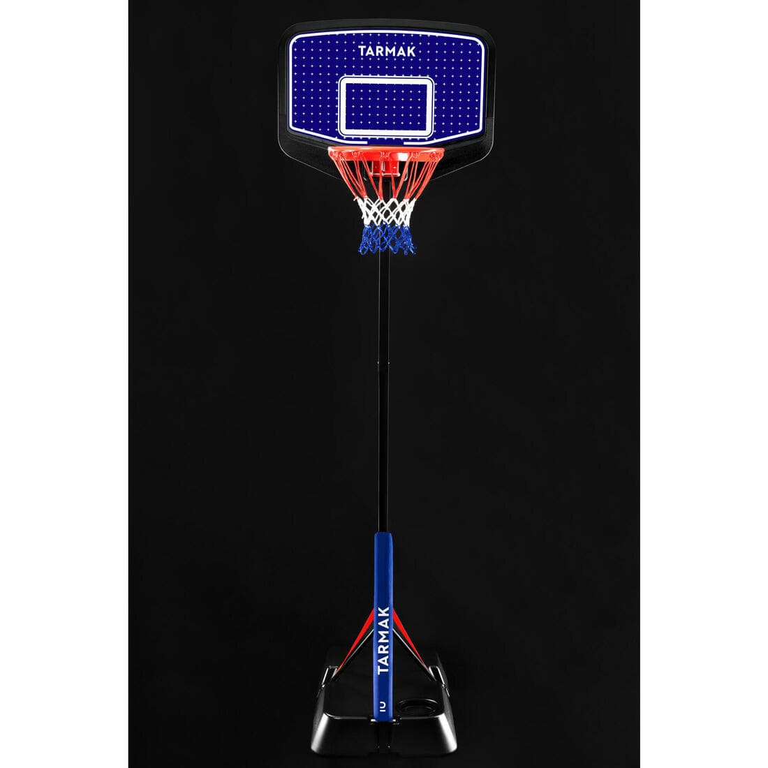 Panier de basket Enfant Dunk sur pied réglable 1,60m à 2,20m - K900 Bleu Noir