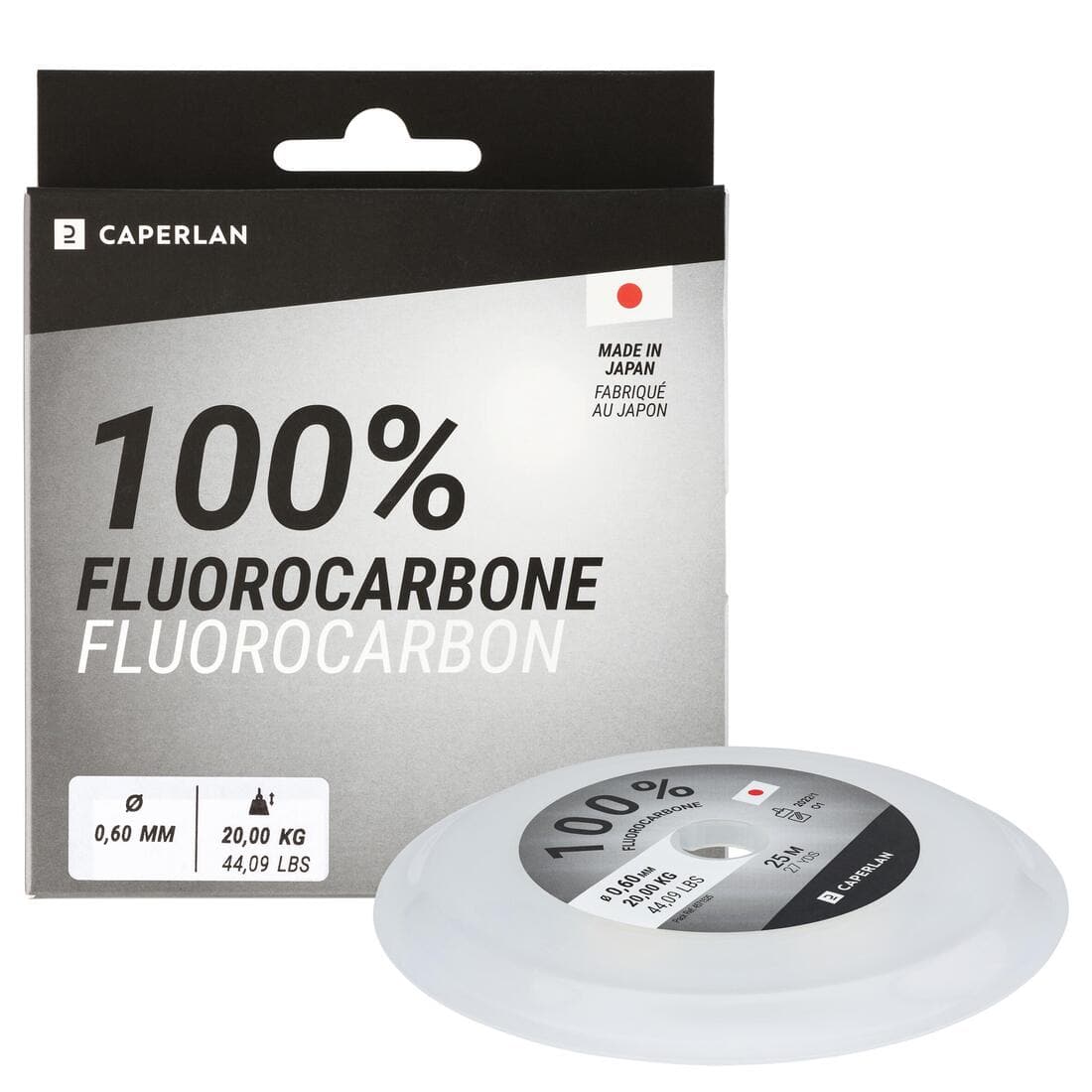 FIL DE PÊCHE FLUOROCARBONE 100% 25M