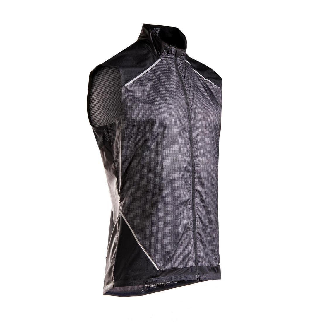 Veste coupe vent sans manche de running homme - KIPRUN Run 900 noire