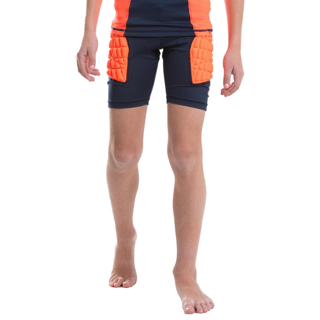 Sous-short de protection de rugby Enfant - R500 orange