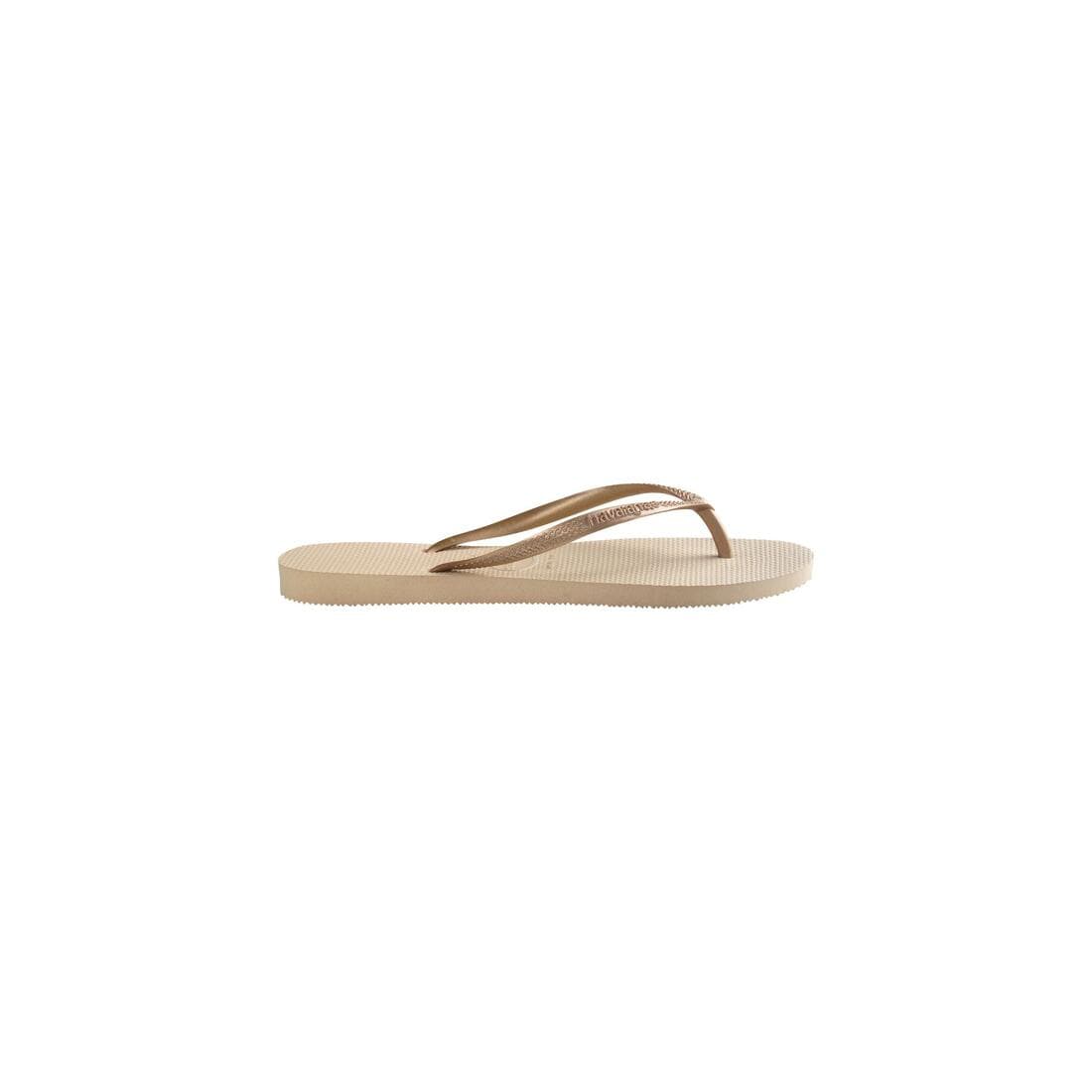 TONGS SANDALES FEMME HAVAIANAS SLIM SAND GREY/LIGHT GOLDEN