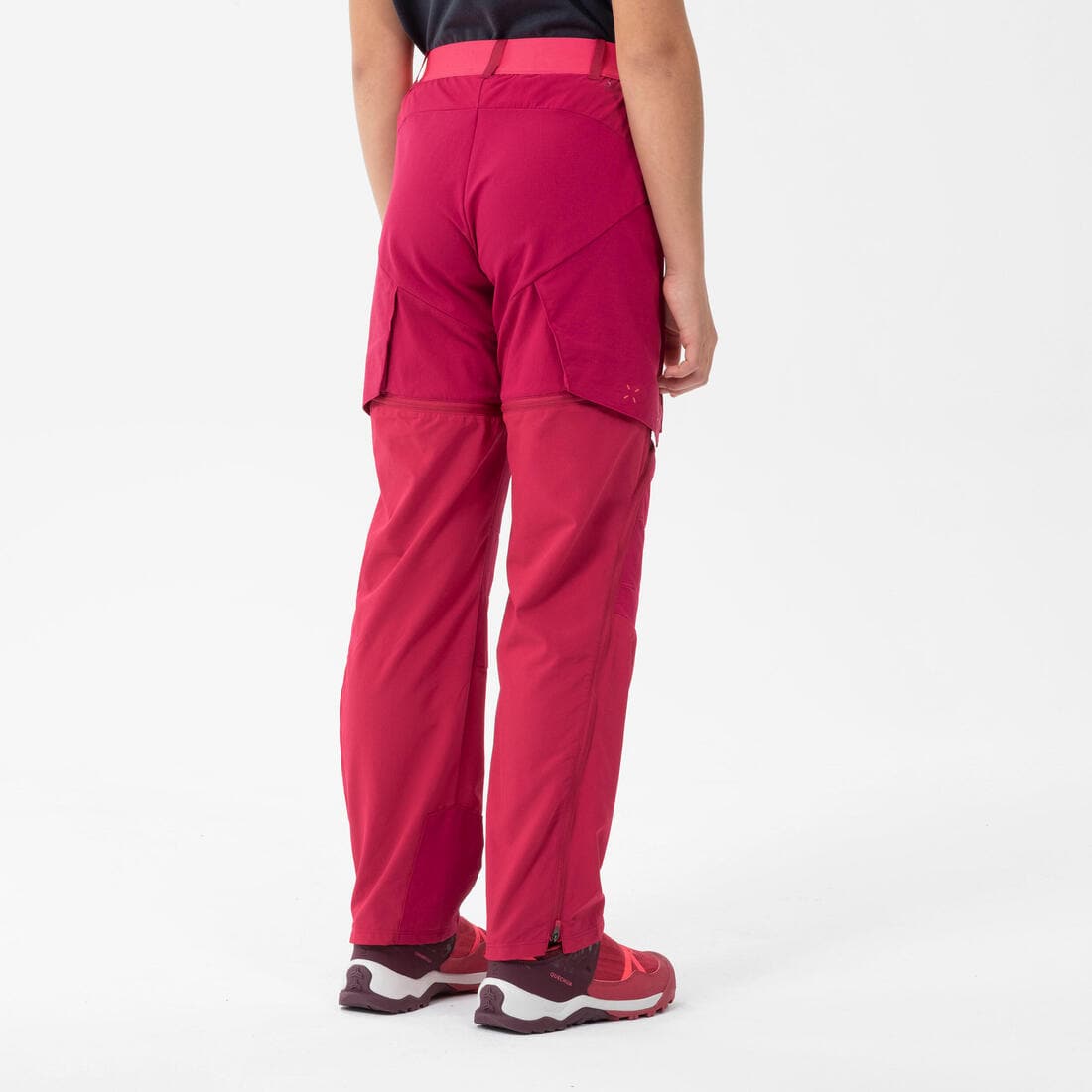 Pantalon de randonnée modulable enfant MH500 framboise 7-15 ans