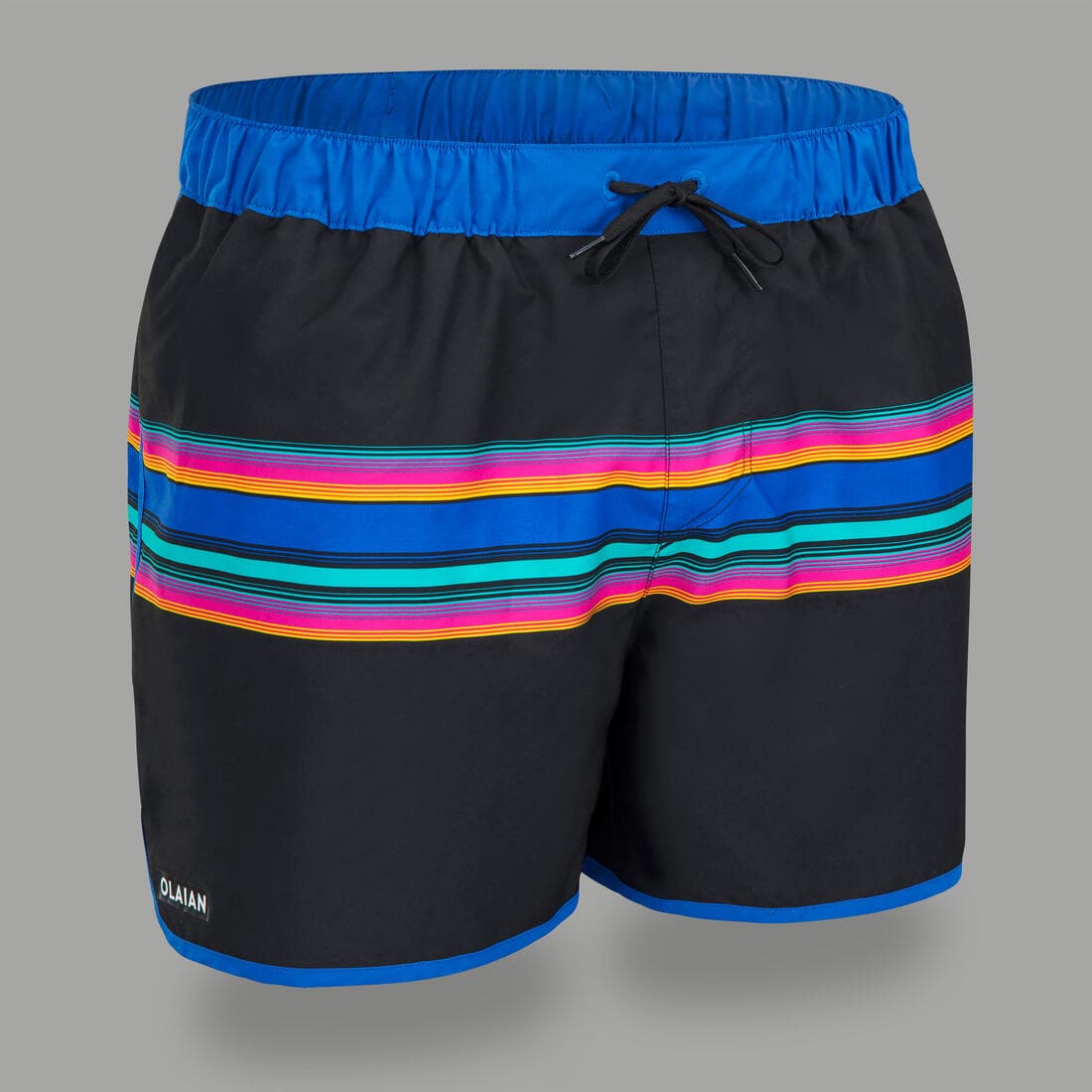 Surf boardshort court 100 SUNSTRIPE GREEN