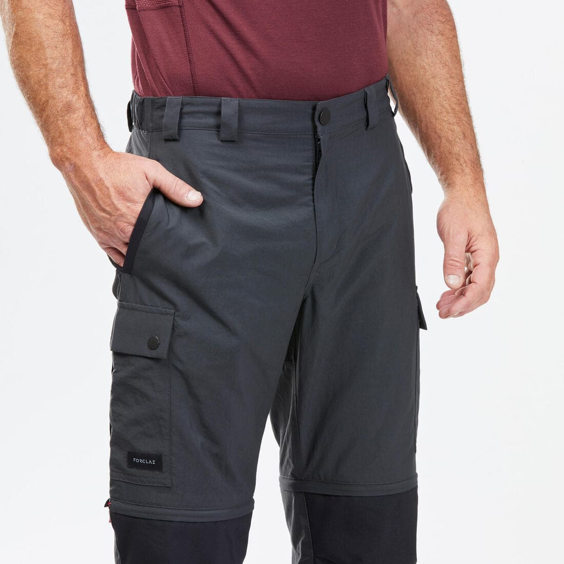 Pantalon modulable 2 en 1 et résistant de trek montagne - MT100 Homme