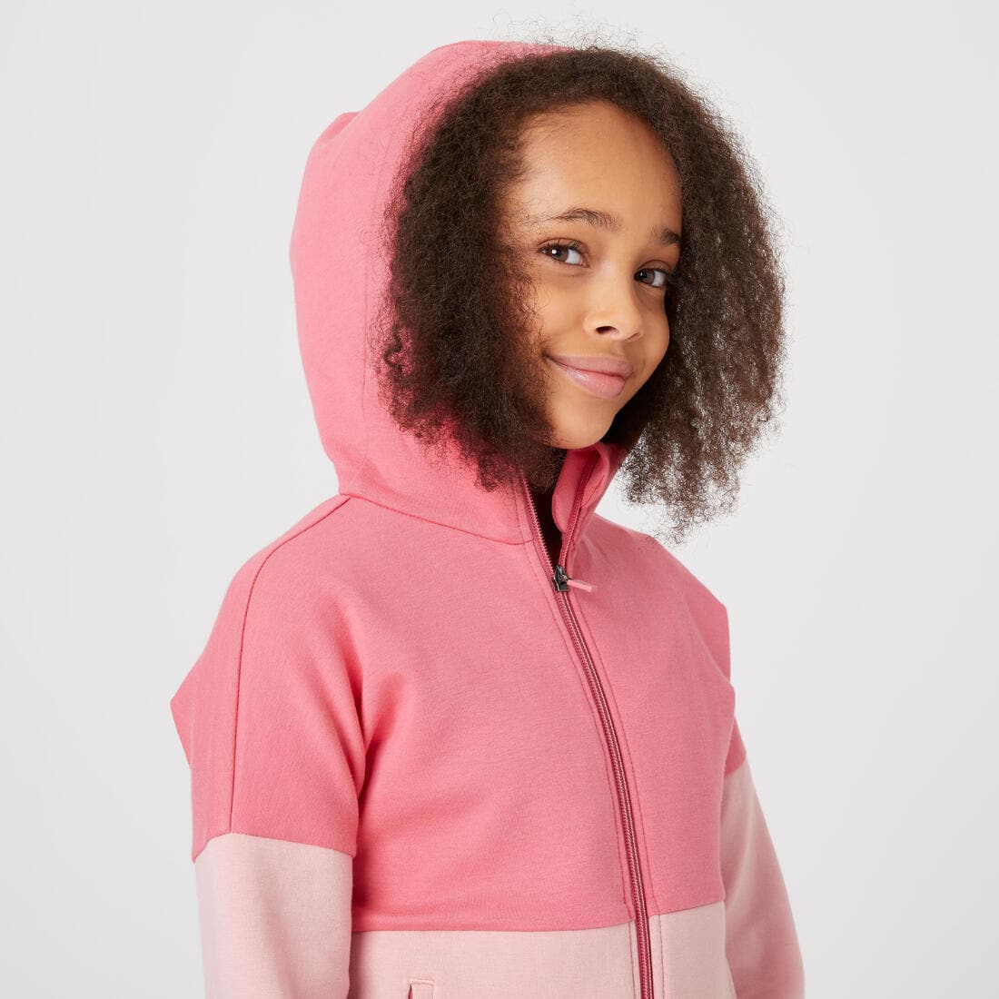 Sweat zippé à capuche enfant coton respirant - 900