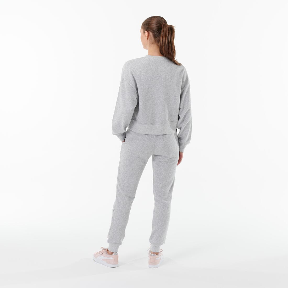 Pantalon PUMA fitness slim coton gris femme