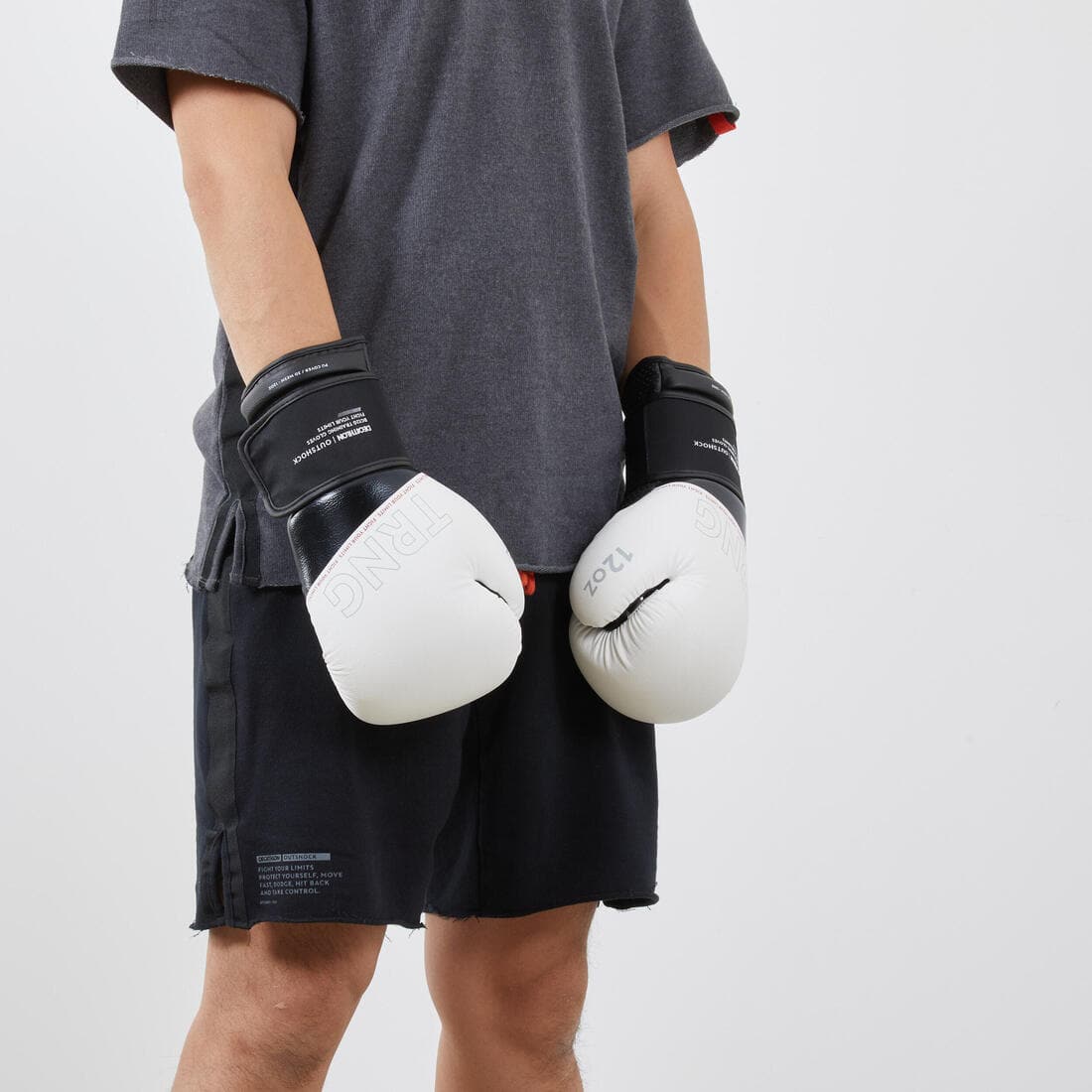 GANTS DE BOXE 120  BLANCS, GANTS D'ENTRAINEMENT