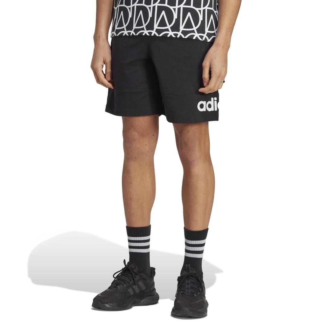 SHORT DE FITNESS ADIDAS HOMME NOIR BLANC