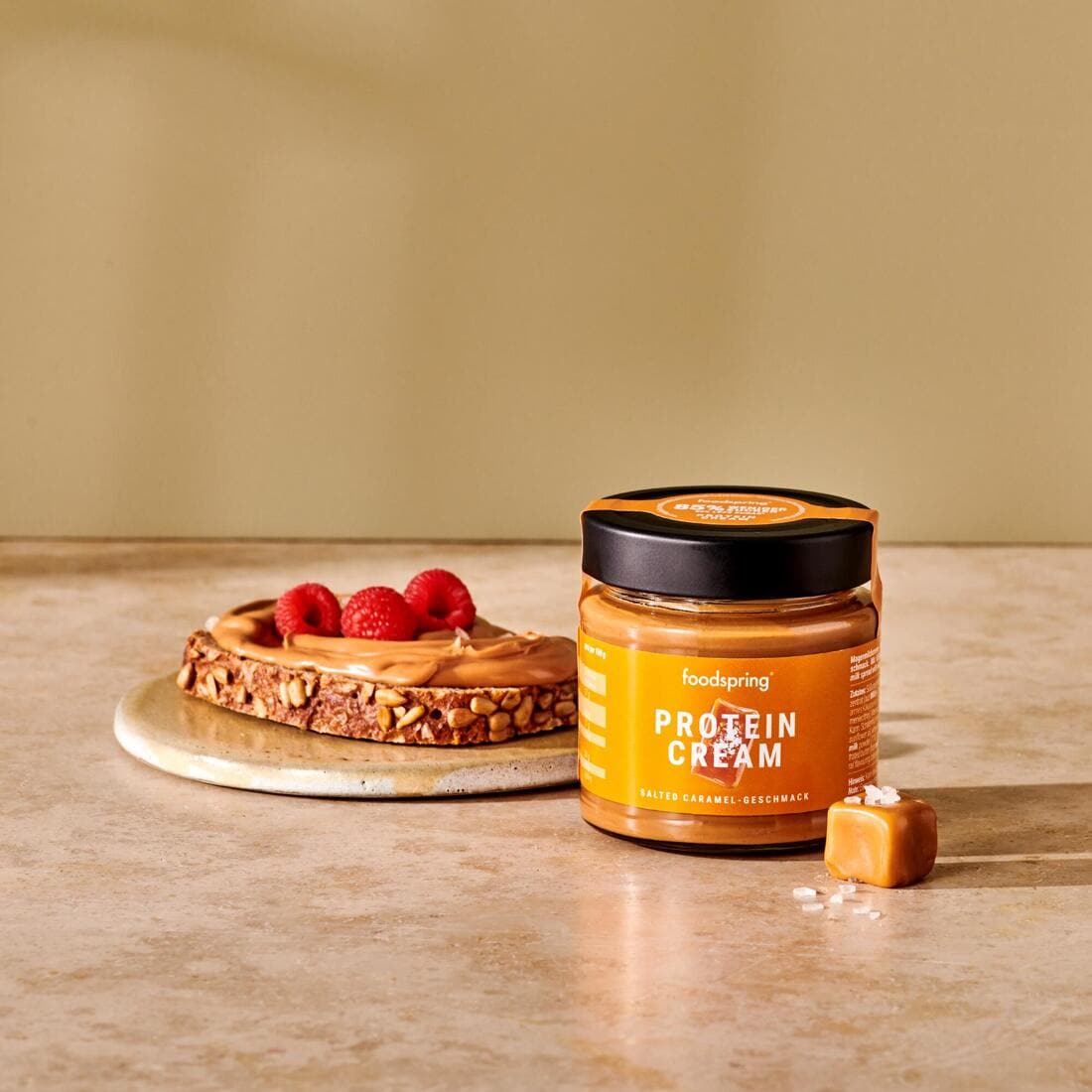 FOODSPRING pâte à tartiner protéinée goût Caramel salé 200g