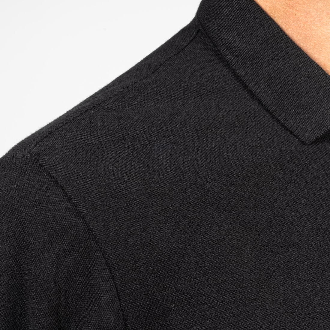 Polo de golf 100% coton manches courtes homme, MW100 noir