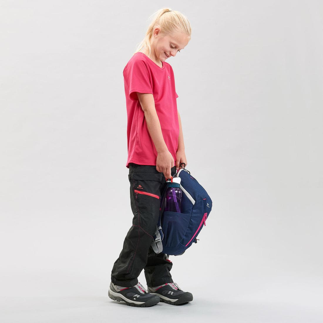 Pantalon de randonnée modulable - MH500 noir Enfant 7-15 ans