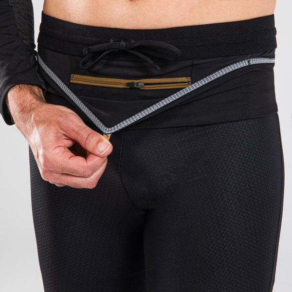 LEGGING DE TRAIL RUNNING 3/4 HOMME EMBOSS NOIR Decathlon Reunion