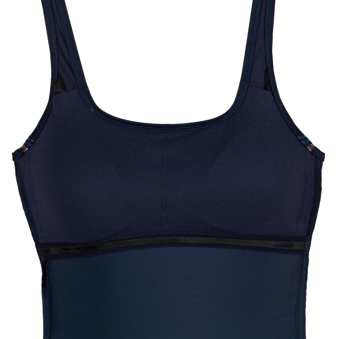 Maillot de Bain de Natation Femme 1 Pièce Jupe Heva Navy Bandes