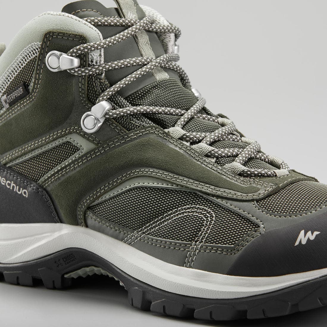 Chaussures imperméables de randonnée montagne - MH100 Mid - Femme