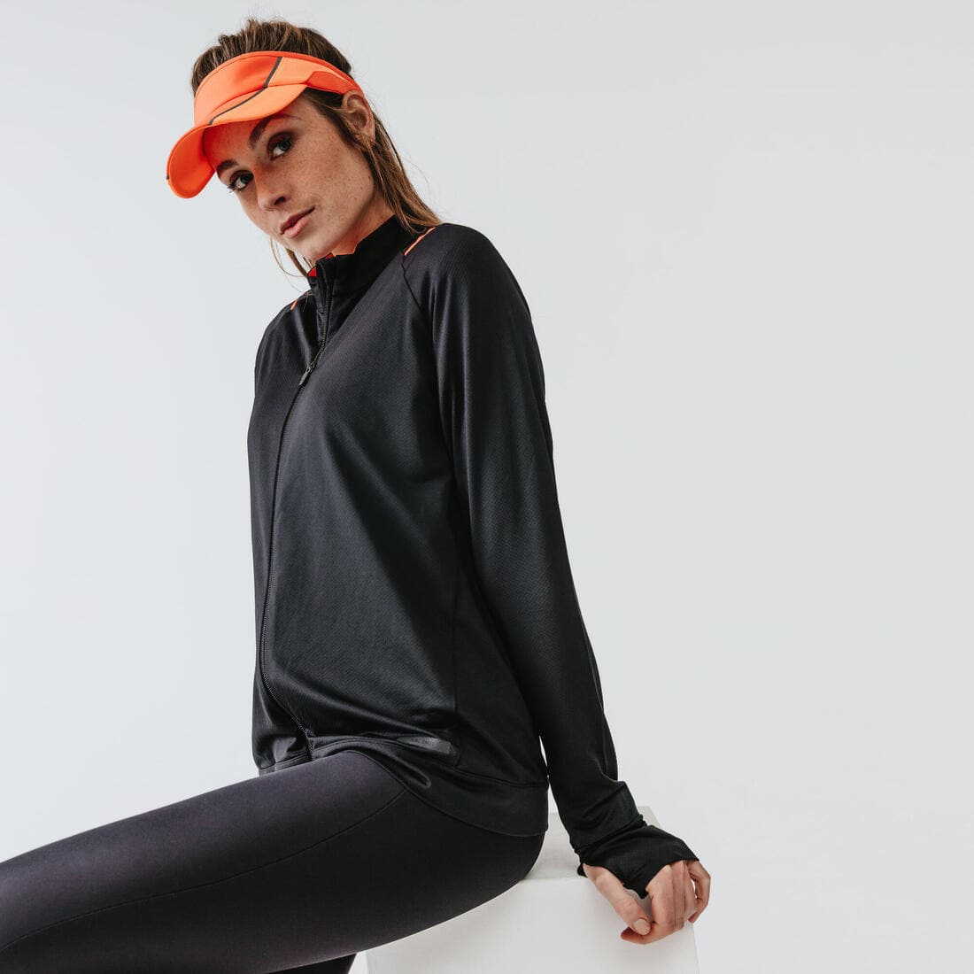 Legging court running Femme - KIPRUN Run 100 noir