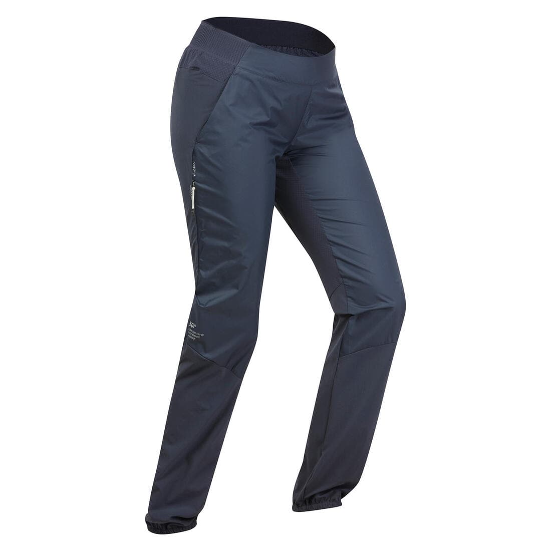 Pantalon ultra léger de randonnée rapide Femme FH500 bleu.