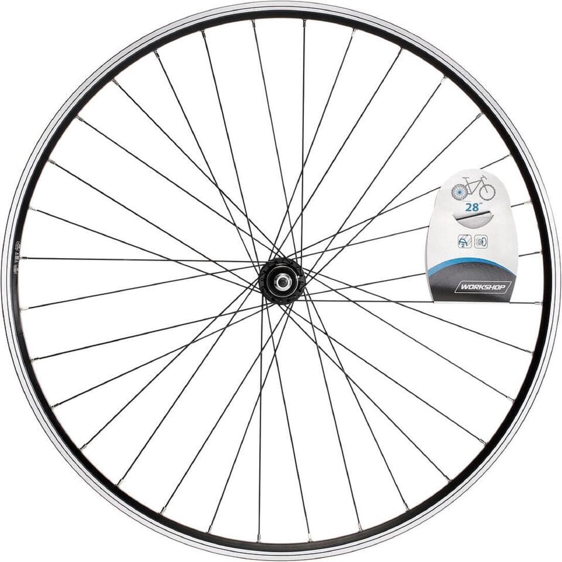 ROUE VTC 28"/ Arrière/ Double Parois/ Roue Libre/ V-brake/ Vis/ Noire