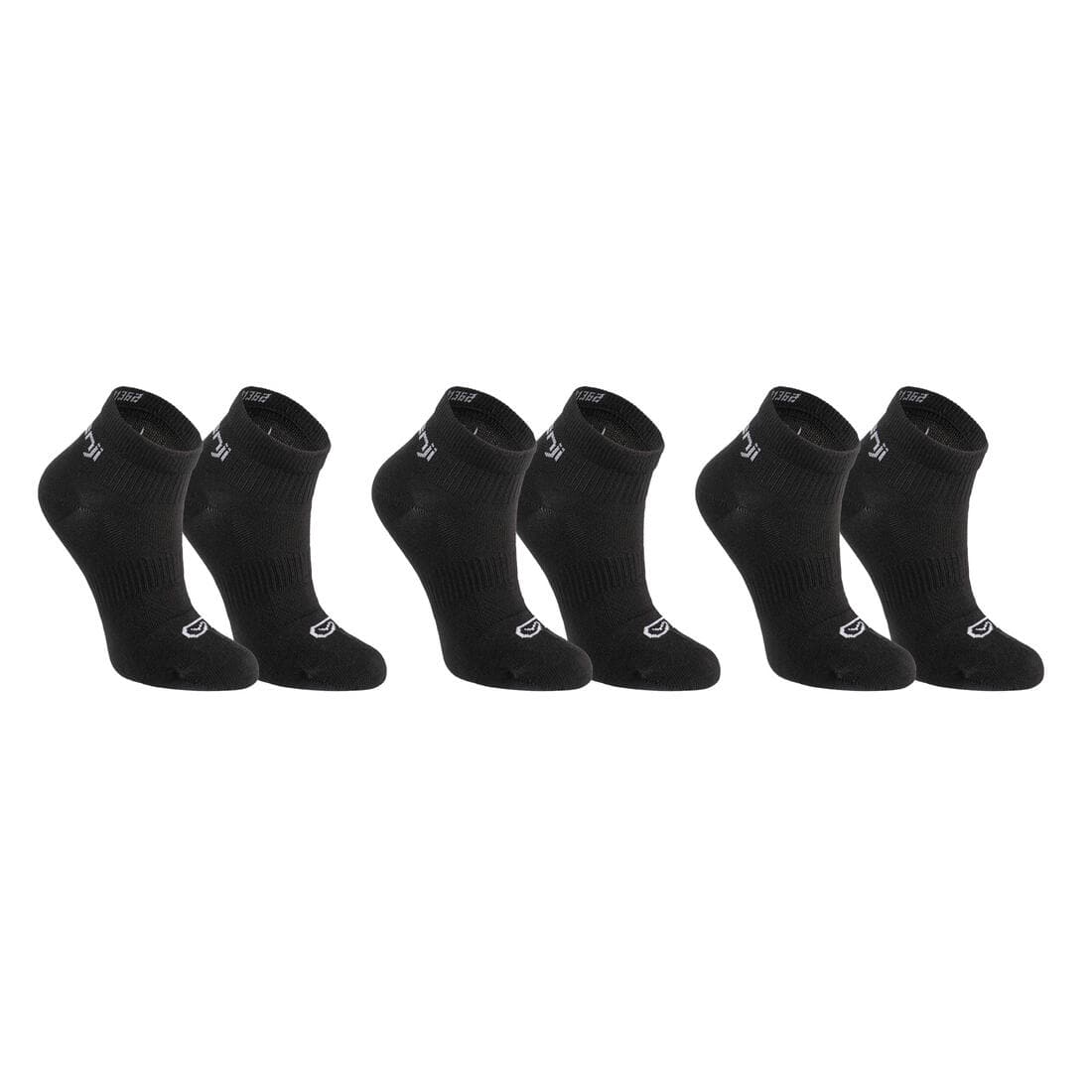 Lot de 3 chaussettes enfant d'athlétisme  blanches tige basse