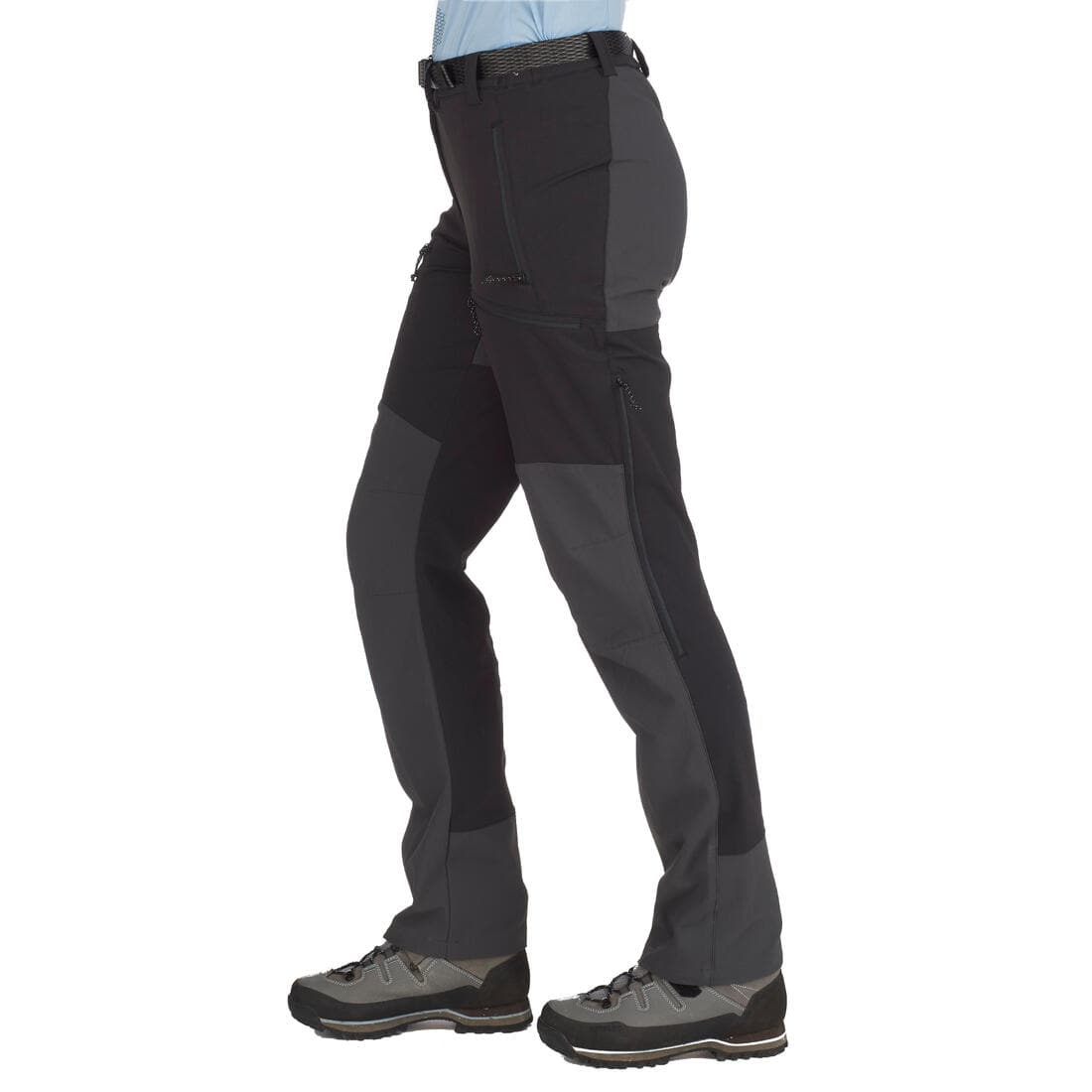 Pantalon déperlant de trek montagne - MT900 noir - Femme