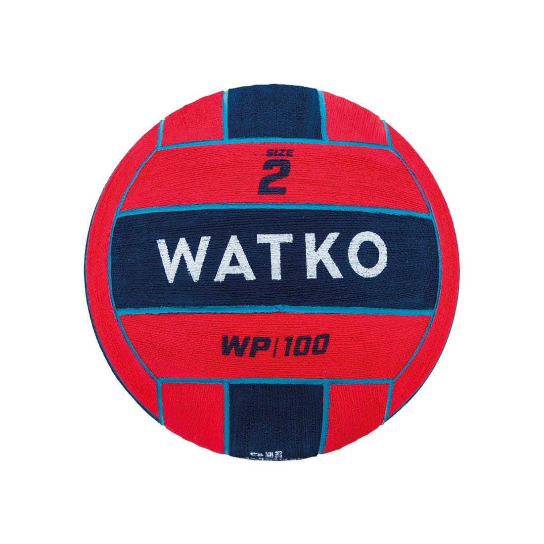 BALLON WATER POLO WP100 TAILLE 2 ROUGE BLEU