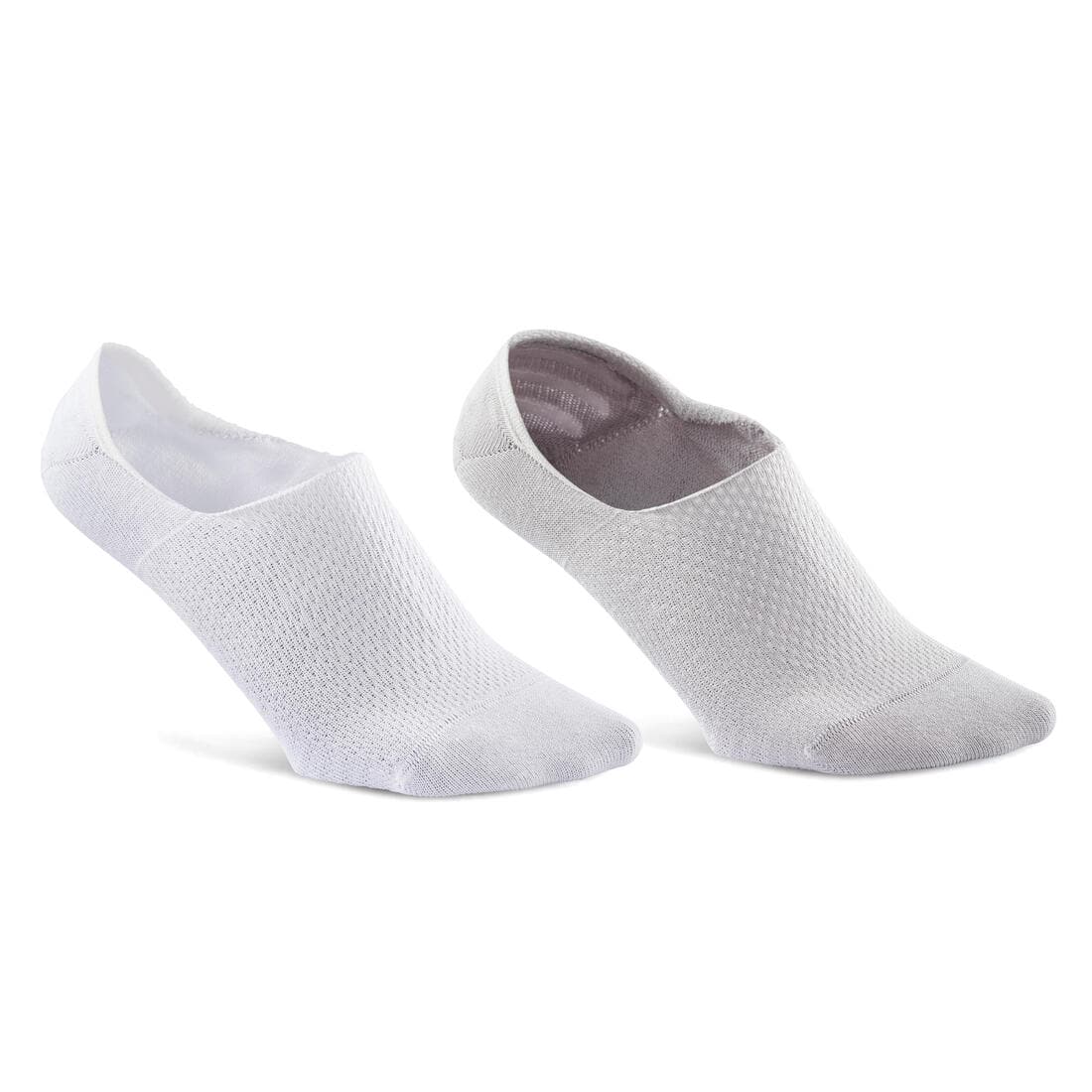 Chaussettes de marche invisibles blanches grises - lot de 2 paires