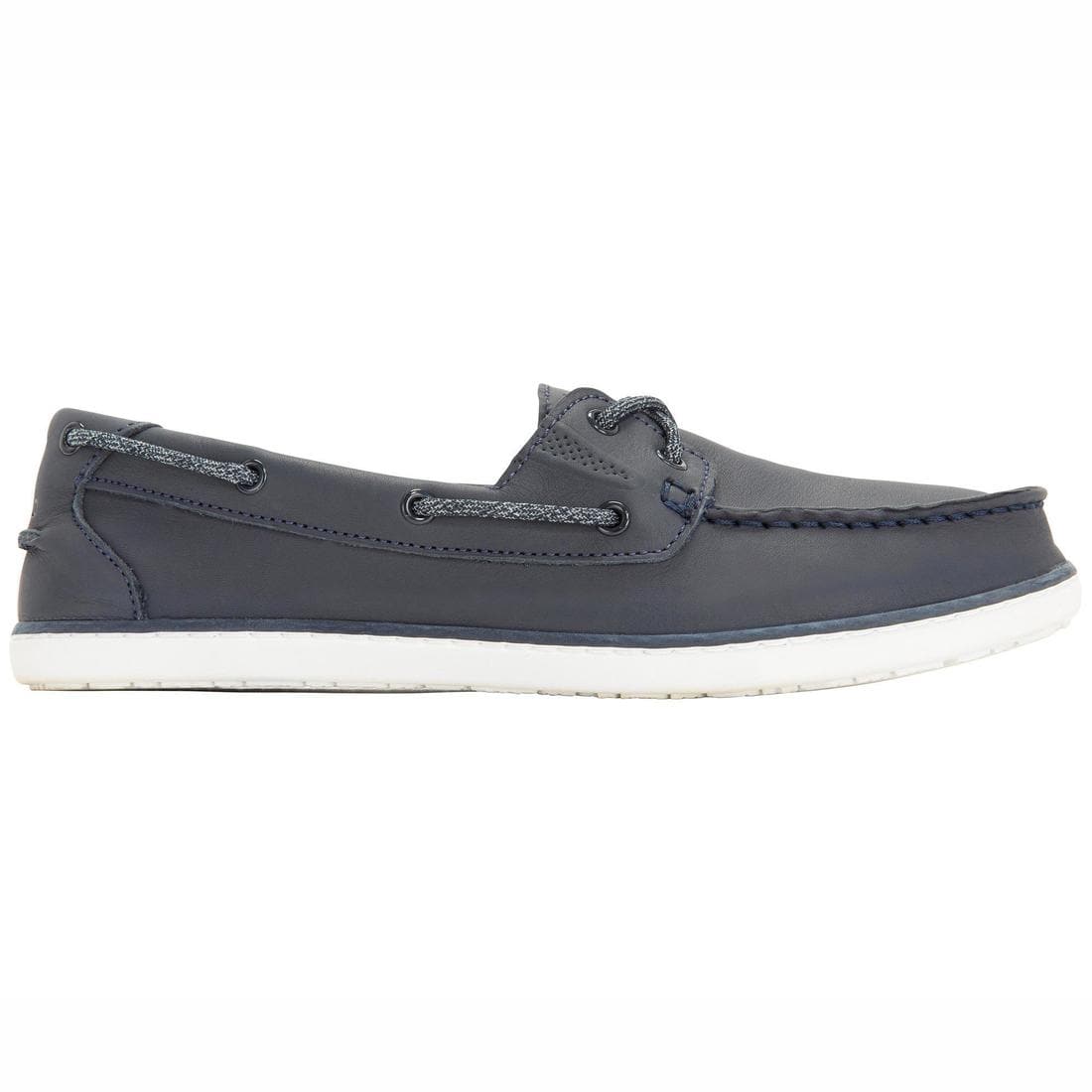 Chaussures bateau en cuir SAILING 500 femme Navy