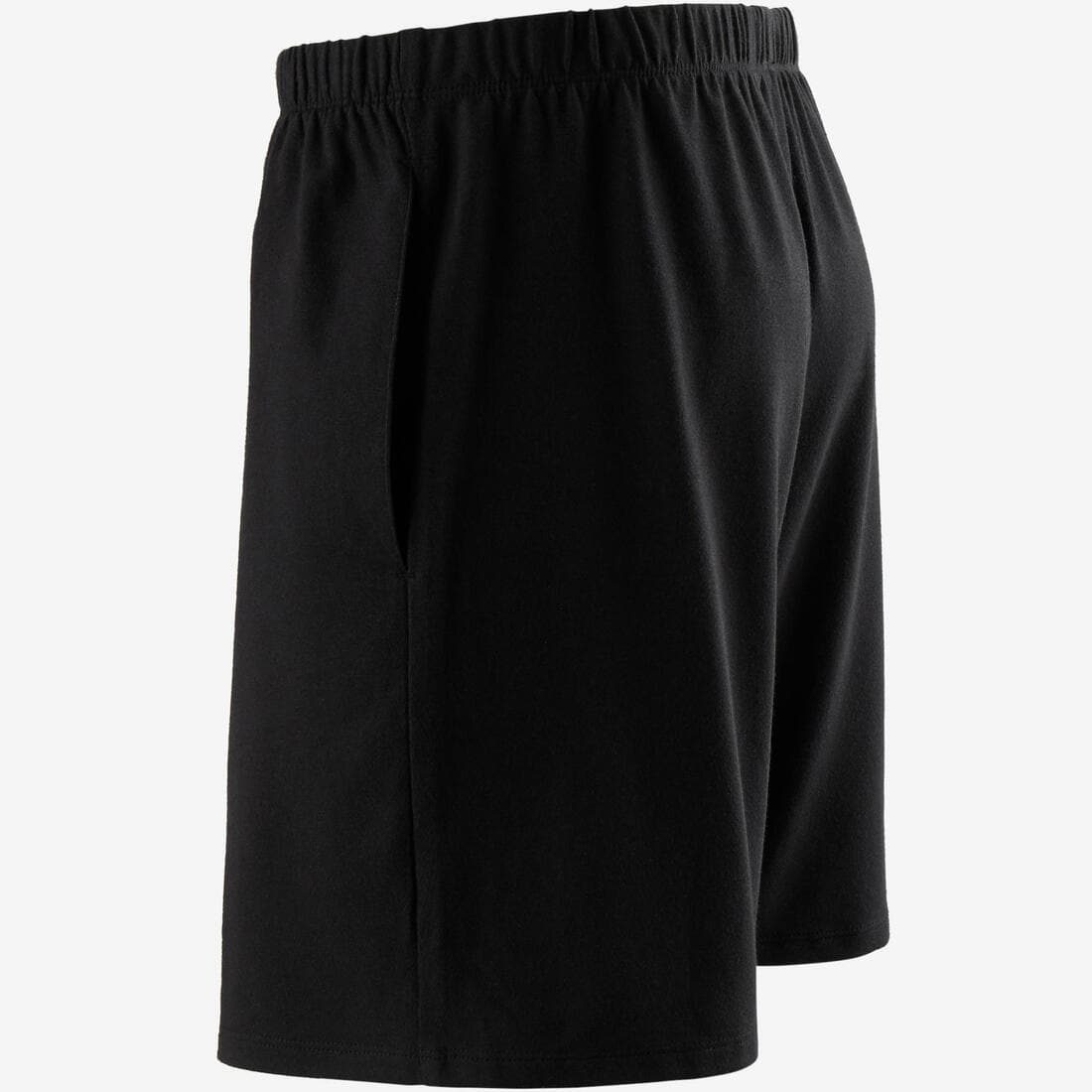 Short Fitness homme coton droit avec poche clés - 100 court