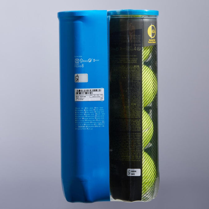 BALLE DE TENNIS TB 920 *4 JAUNE POLYVALENTE - Jaune fluo - Artengo