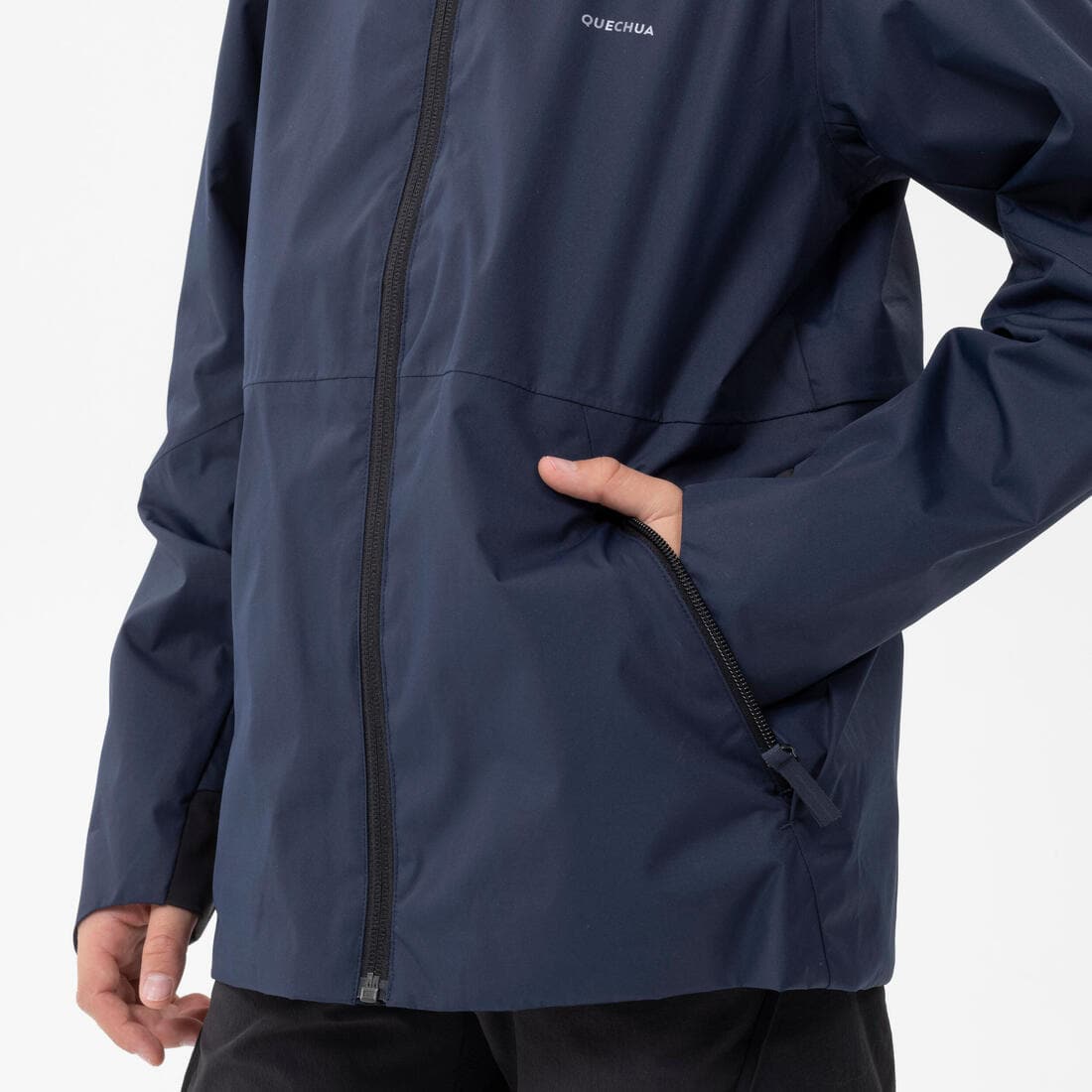 Veste imperméable de randonnée - MH500 grise et - enfant 7-15 ans