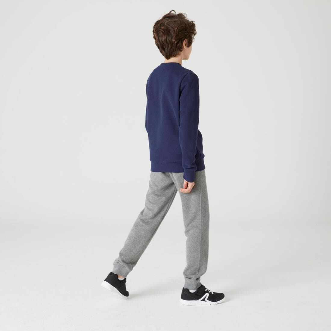 Sweat col rond mixte, chaud enfant - marine