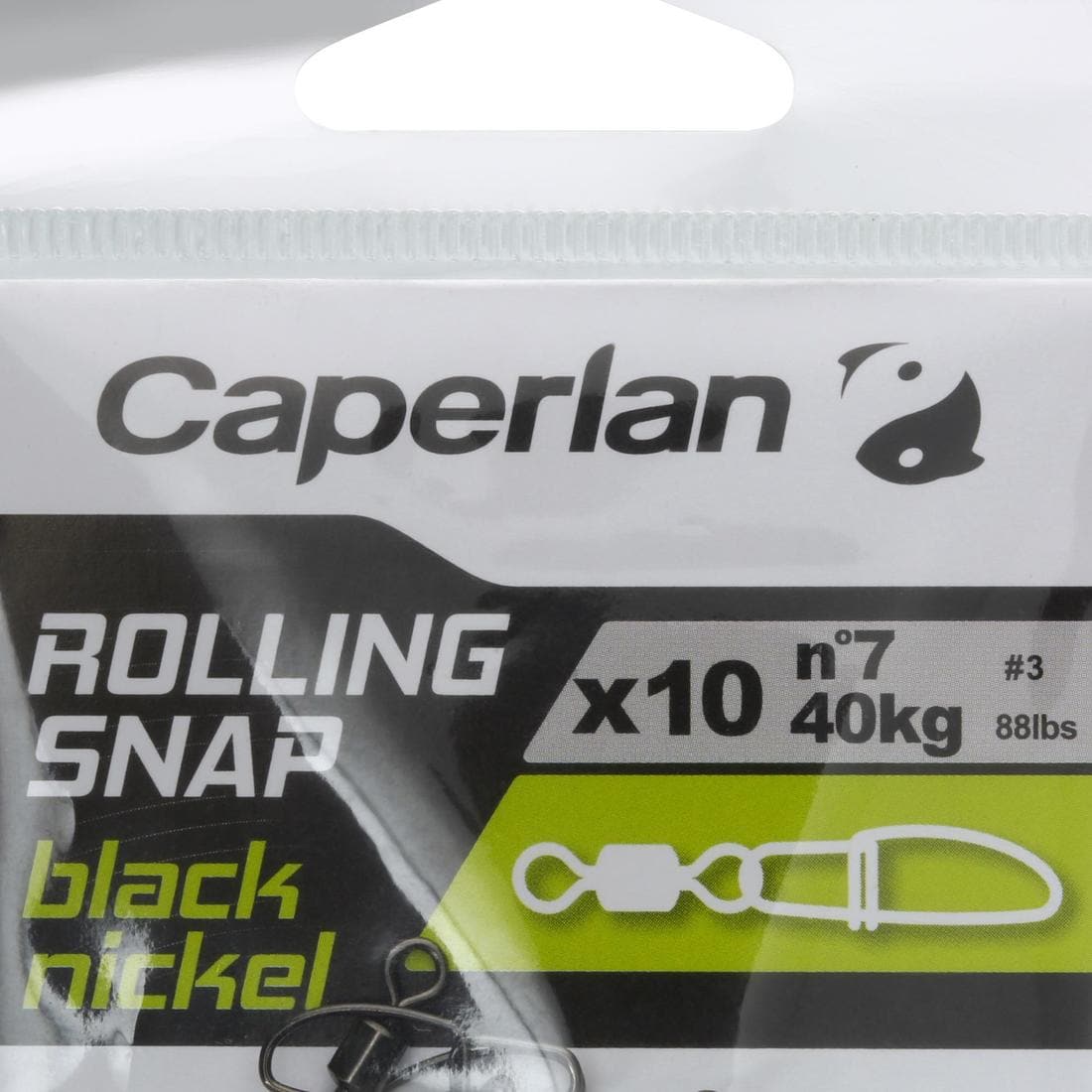 ÉMERILLON AGRAFE ROLLING SNAP BLACK NICKEL