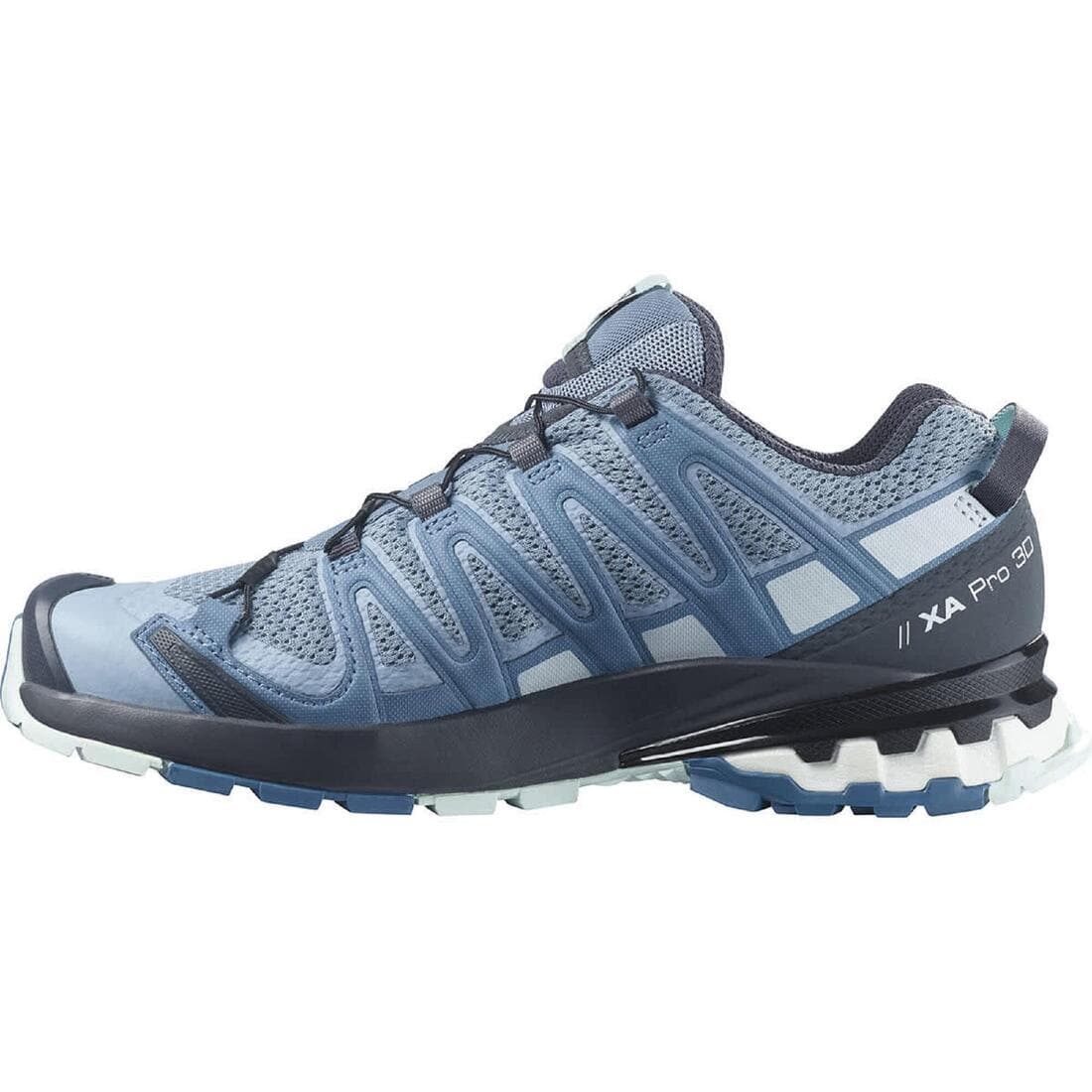 CHAUSSURE DE RANDONNEE MONTAGNE FEMME SALOMON XA PRO 3D V8 ASHLEY BLUE/EBONY/O