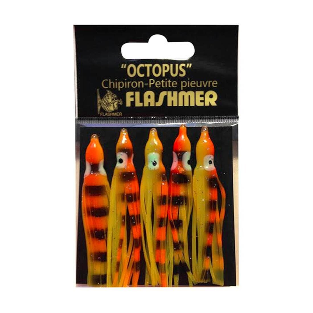 LEURRES SOUPLES PÊCHE EN MER OCTOPUS 6CM FIRETIGER X5