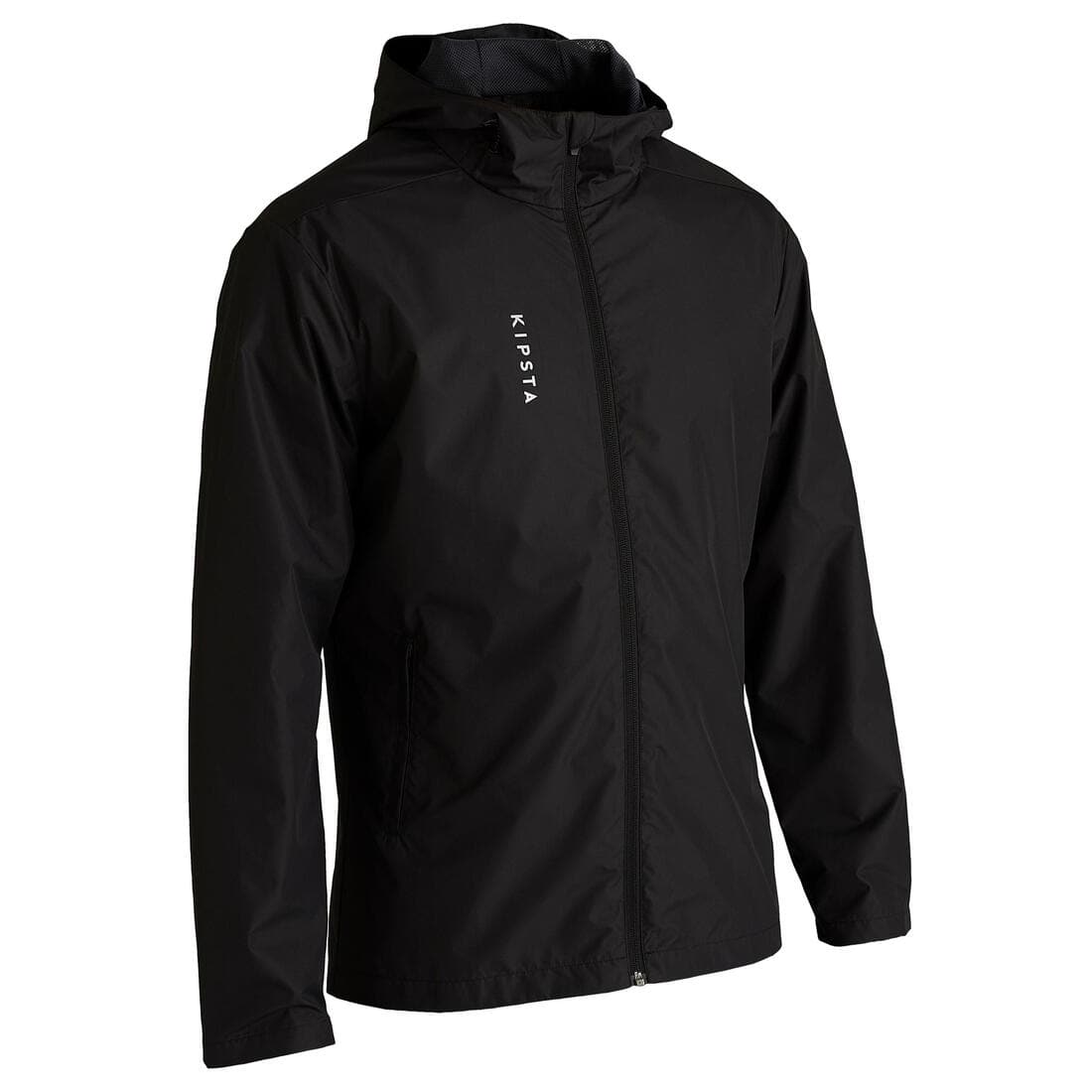 Veste de football imperméable T100 adulte noir