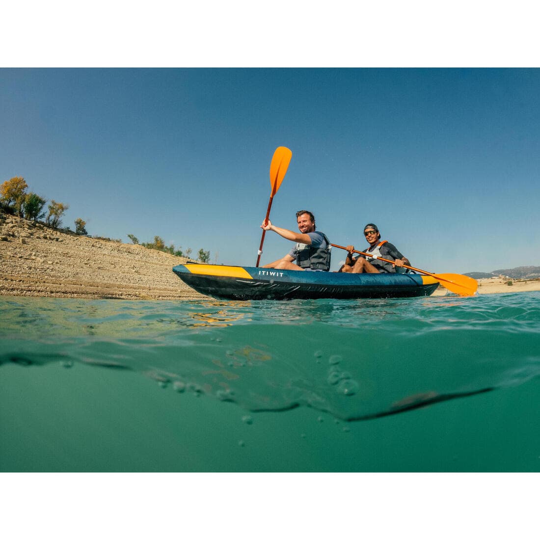 Canoé kayak gonflable de randonnée 1/2 places