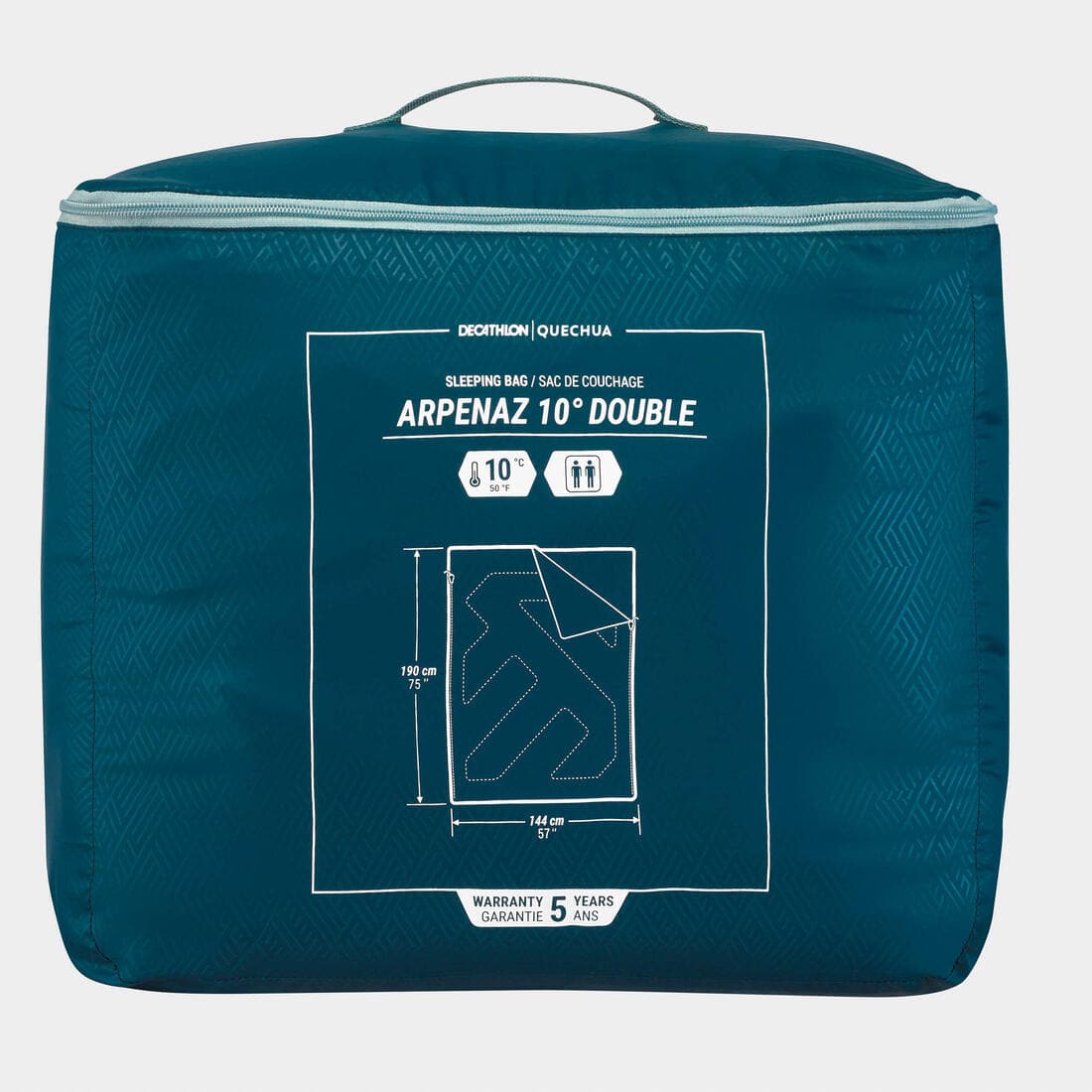 SAC DE COUCHAGE POUR LE CAMPING - ARPENAZ 10° DOUBLE - 2 PERSONNES