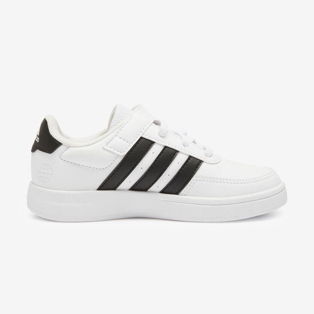 Baskets à scratch enfant - ADIDAS BREAKNET blanc/noir