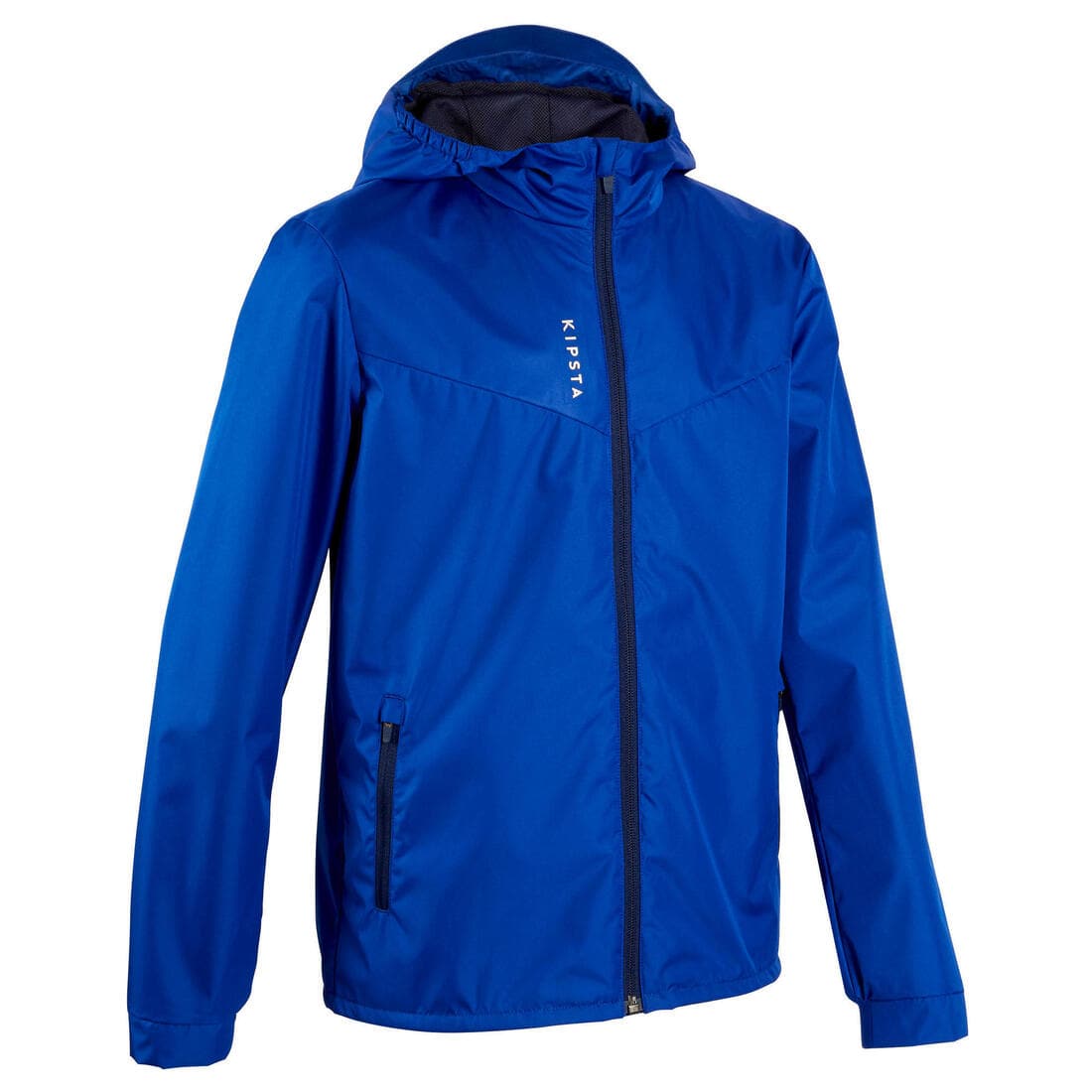 VESTE COUPE PLUIE DE FOOTBALL T500 ENFANT BLEUE