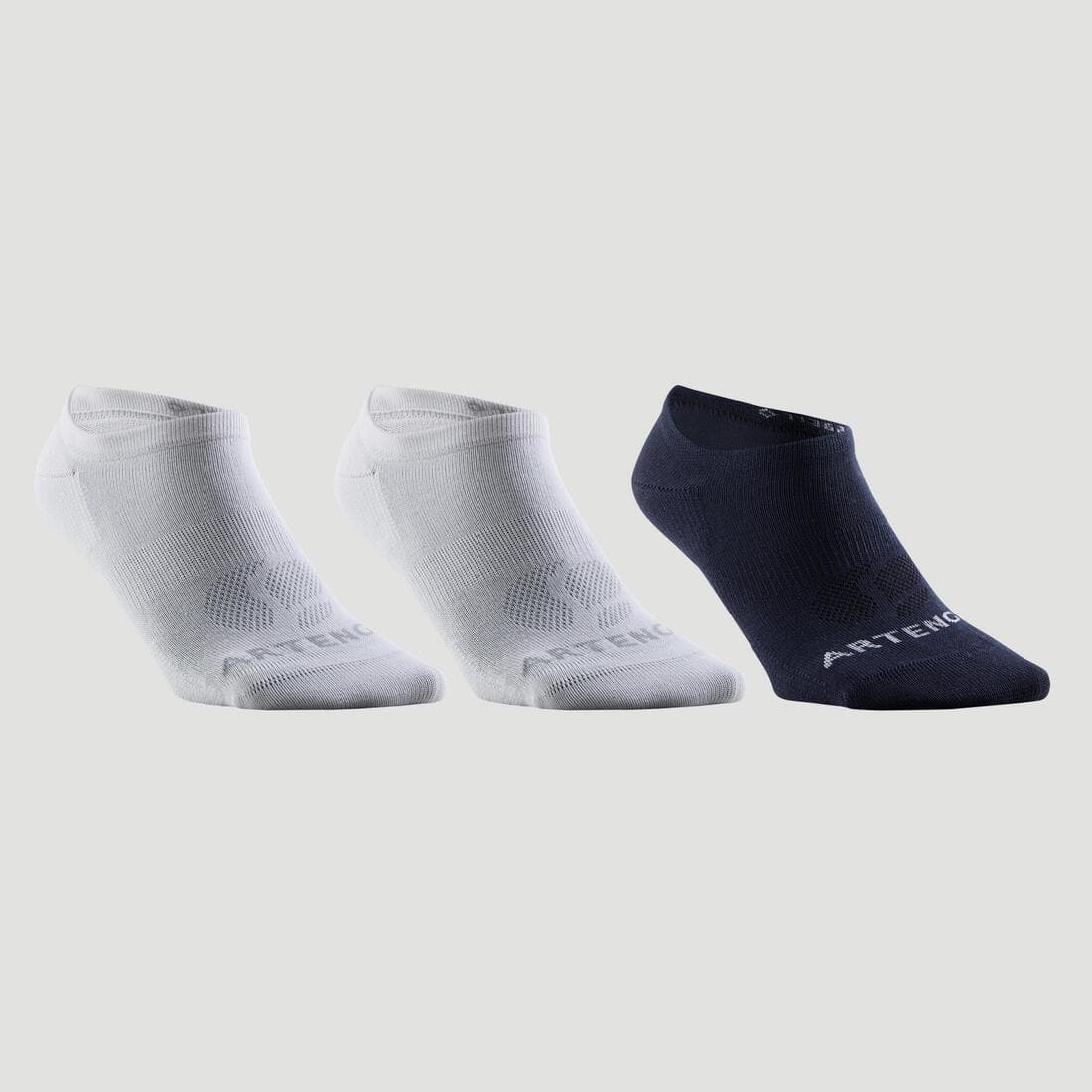 CHAUSSETTES DE SPORT BASSES ARTENGO RS 160 BLANC MARINE LOT DE 3