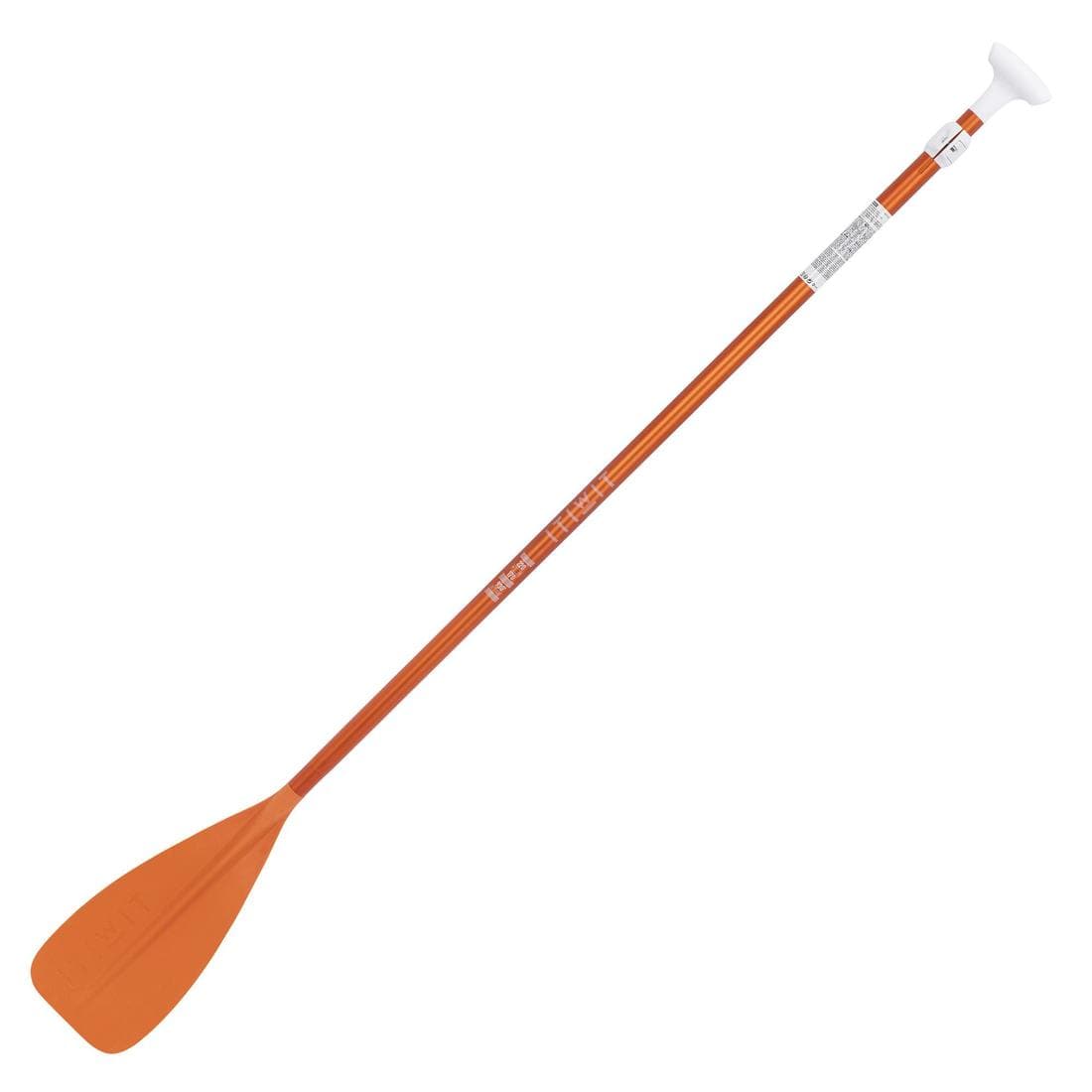 PAGAIE DE STAND UP PADDLE 100 REGLABLE 170-220 CM ORANGE 2 PARTIES