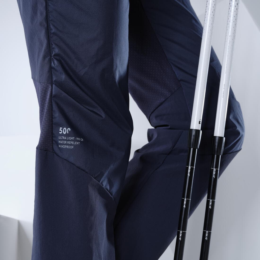 Pantalon ultra léger de randonnée rapide Femme FH500 bleu.